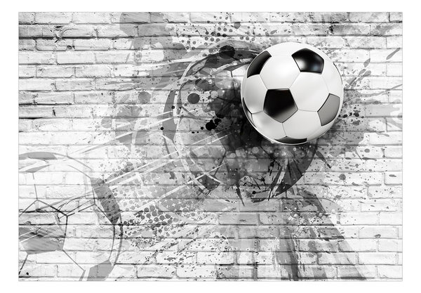 Tapete 'Fußball Sport schwarz-weiß'