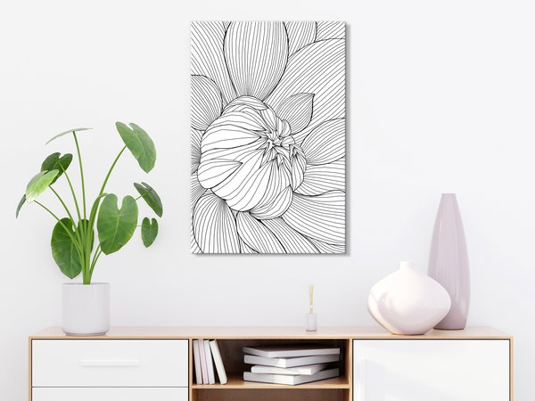 Kunstdruck auf Leinwand 'Flower Line Vertical'
