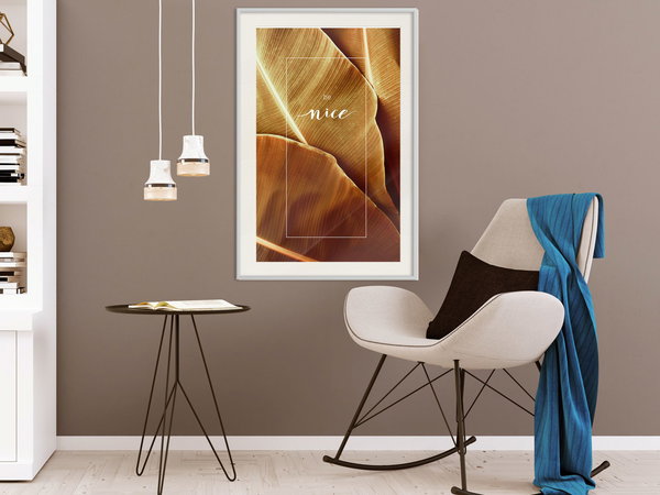 Poster 'Banana Leaves with a Message (Sepia)'