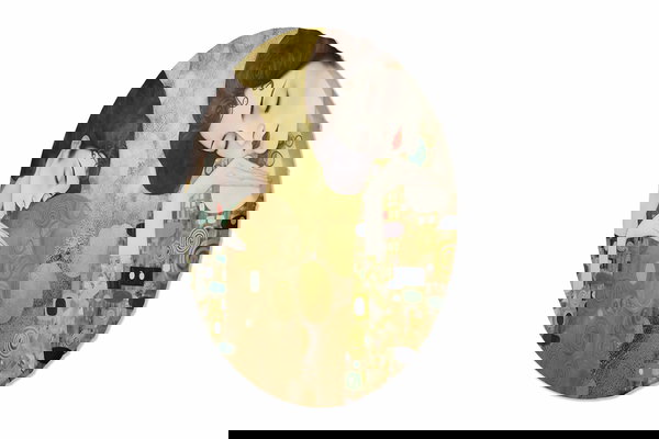 Tableau rond 'Dreams in Gold'