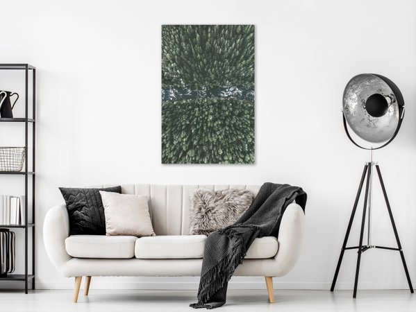 Impression sur toile 'Forest River Vertical'
