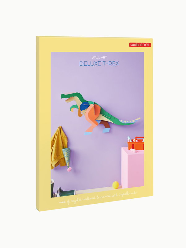 Wanddeko Papier 'Leuchtender T-Rex-Bastelspaß'