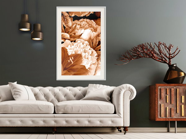 Poster 'Peonies in Sepia'