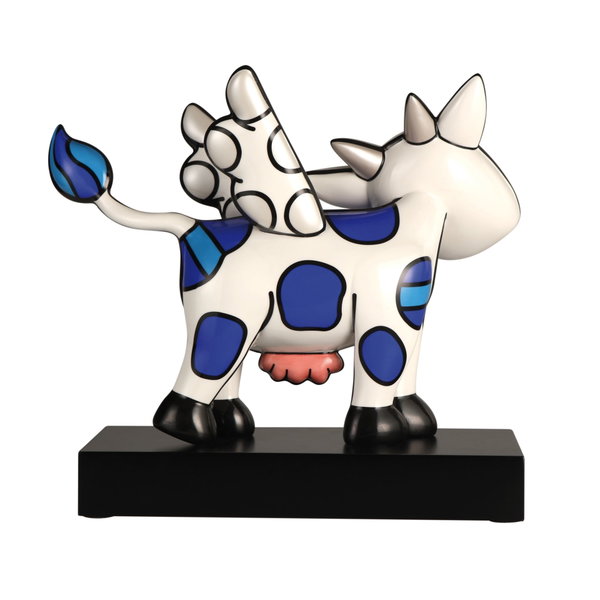 Figurine porcelaine 'Flying Cow' de Romero Britto 15,5x31x37,2cm