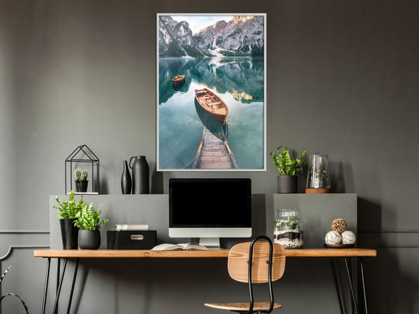 Poster 'Boats In Dolomites'