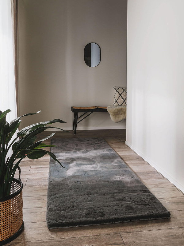 Design Fellteppich Dave Grau