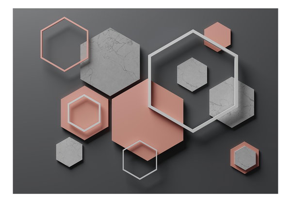 Selbstklebende Tapete 'Hexagon Plan'