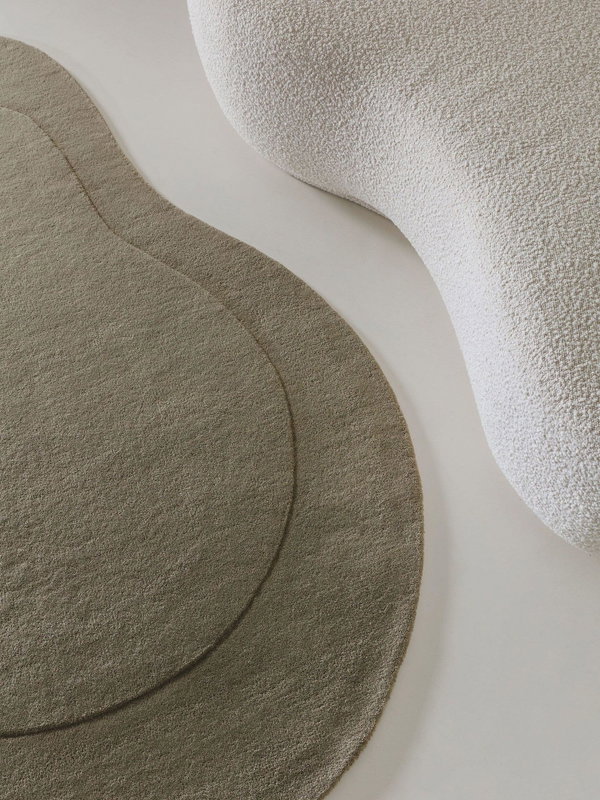 Design Wollteppich Shape Hellgrün