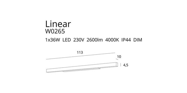 Wandleuchte 'Linear 2W'
