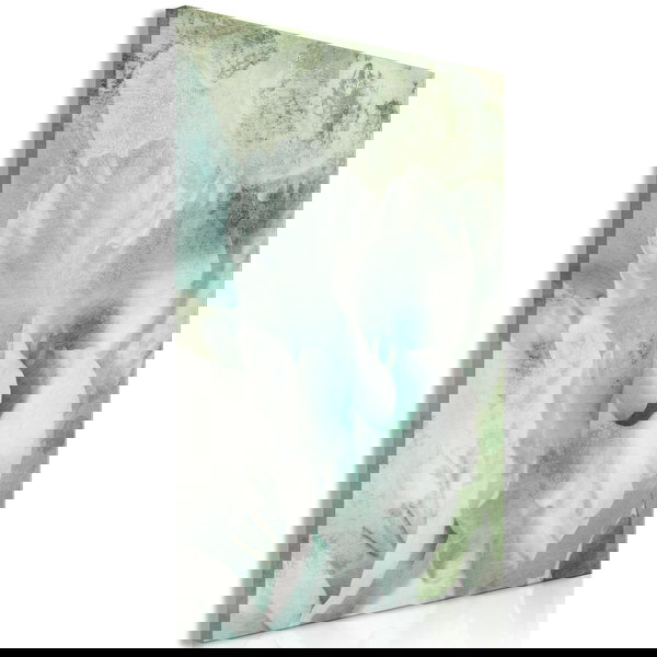 Cuadro impreso sobre lienzo 'Mint Fog Vertical'