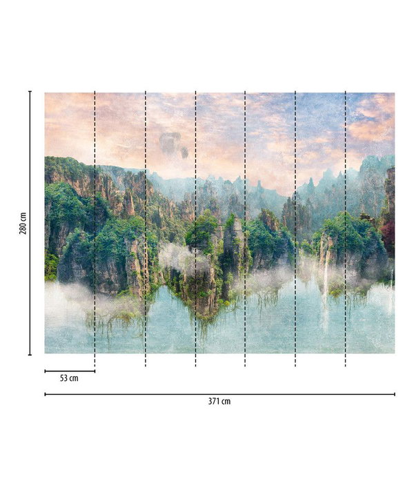 Tapete 'Misty Peaks' 371x280cm