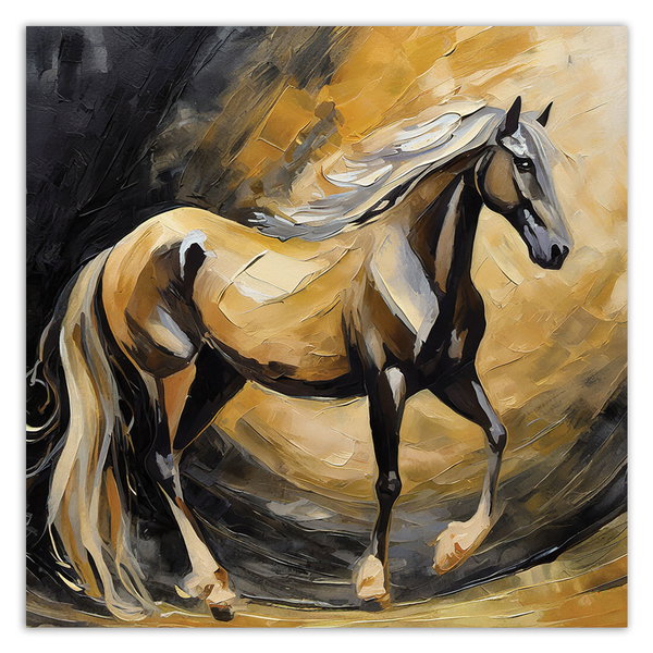 Kunstdruck auf Leinwand 'Golden Majesty: Gallop'
