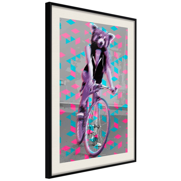 Poster 'Raccoon On The Bike'