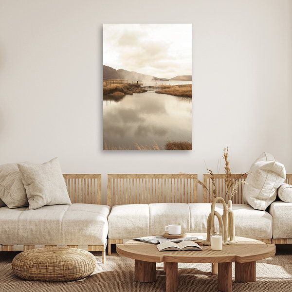 Impression sur toile 'Calm Spring Landscape'