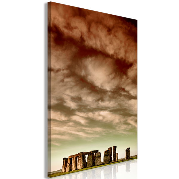 Art print on canvas 'Clouds Over Stonehenge Vertical'