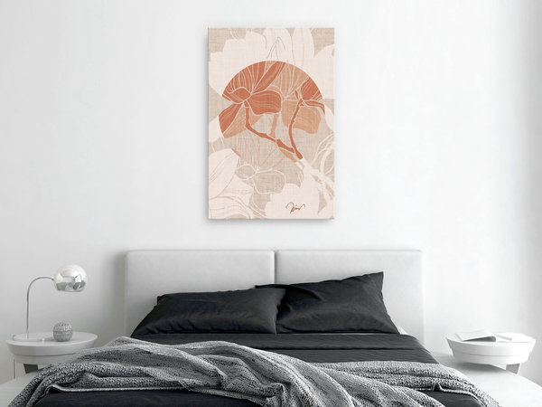 Kunstdruck auf Leinwand 'Stylish Magnolia Vertical'