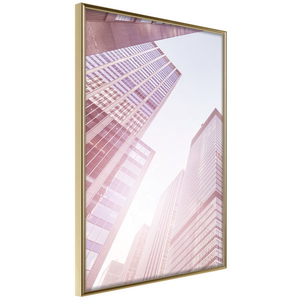Poster 'Steel and Glass (Pink)'