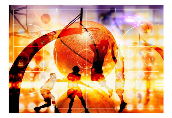 Selbstklebende Tapete 'Basketball'
