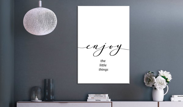 Kunstdruck auf Leinwand 'Enjoy the Little Things Vertical'