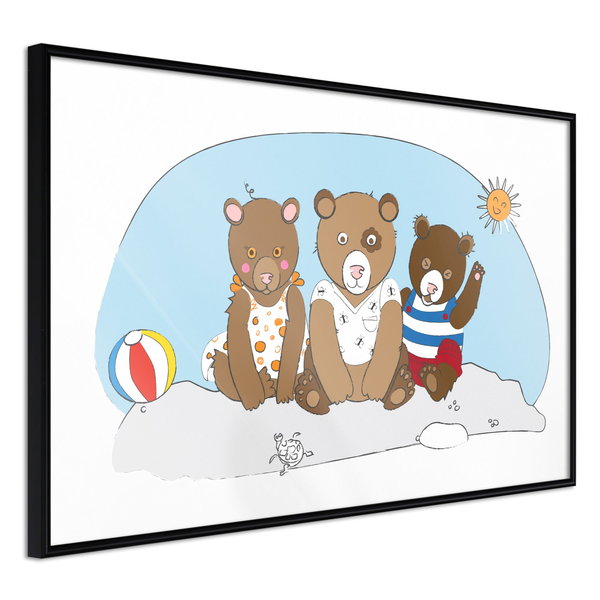 Poster 'Teddy Bears on the Beach'