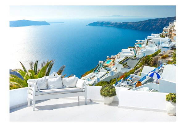 Tapete 'View on Santorini'