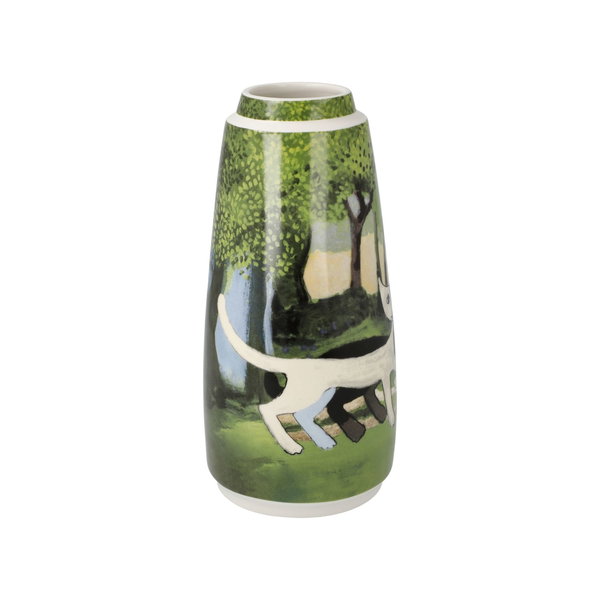 Porzellan Vase 'Walk in the Green' von Rosina Wachtmeister 9x18,5x9cm