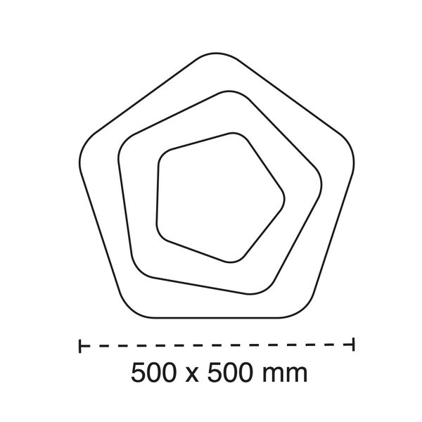 Plafoniera 'Nox Hex 3CCT'