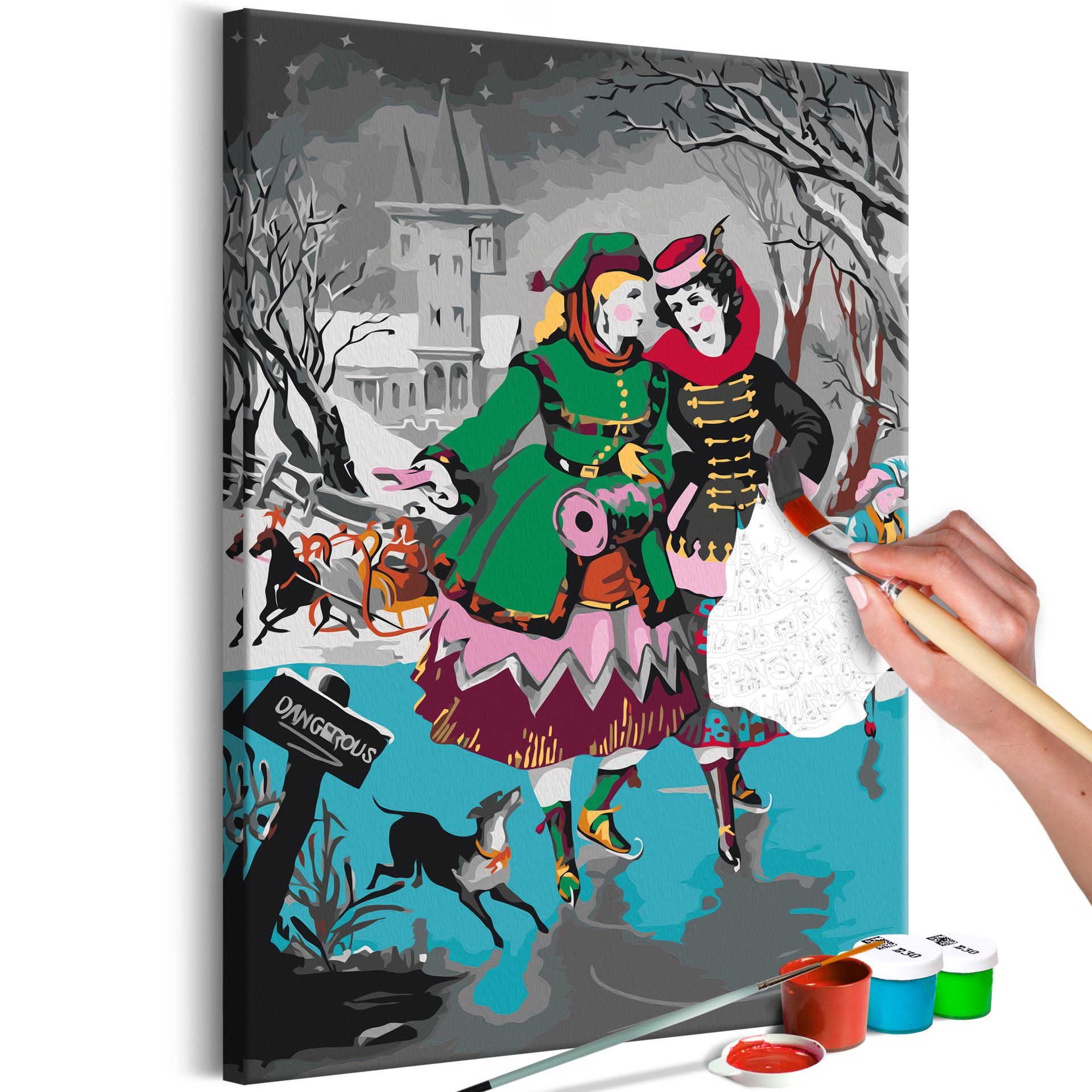 Schilderen op nummer 'Ice Skating' bestellen | KunstLoft