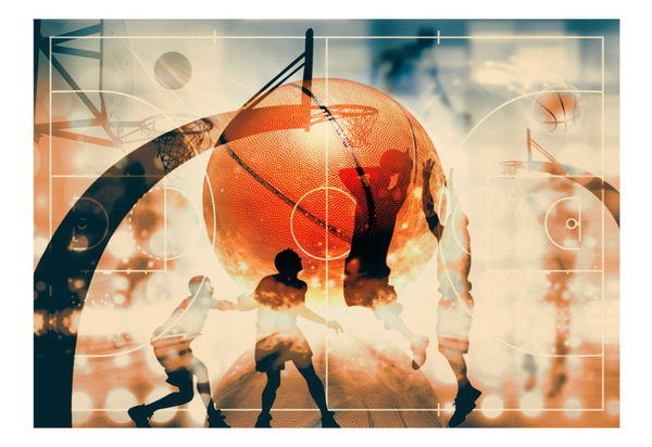 Selbstklebende Tapete 'I love basketball!'