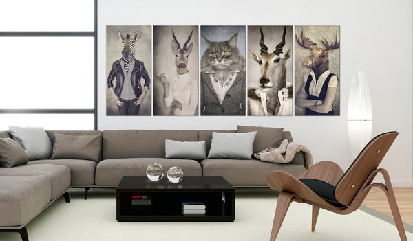 Kunstdruck auf Leinwand 'Animal Masks I'