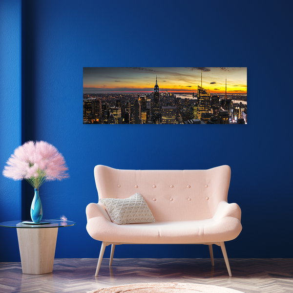 Kunstdruck auf Leinwand 'NYC at Sunset'