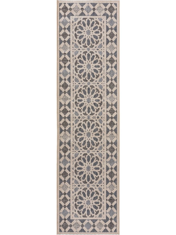 Design In- &amp; Outdoor-Läufer River Beige/Blau
