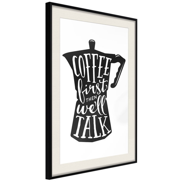 Poster 'Coffee First'