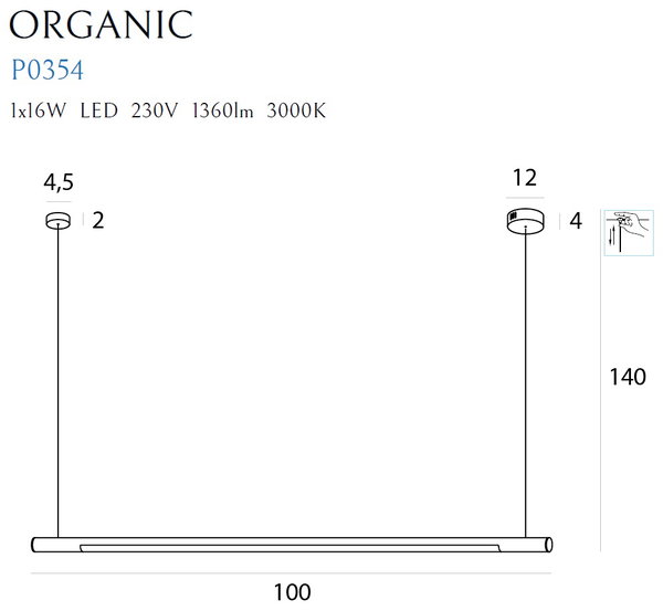 Pendelleuchte 'Organic 2B'