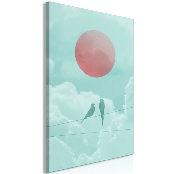 Kunstdruk op canvas 'Pastel Sunset Vertical'