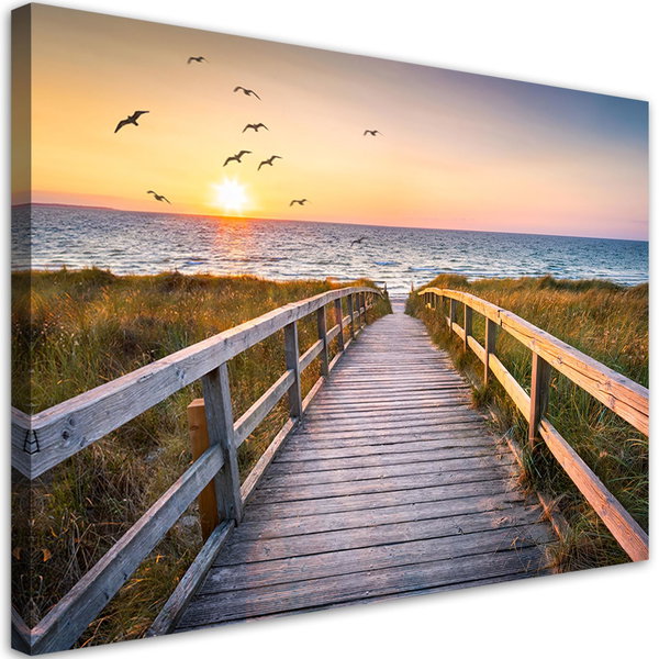 Kunstdruck auf Leinwand 'Boardwalk'