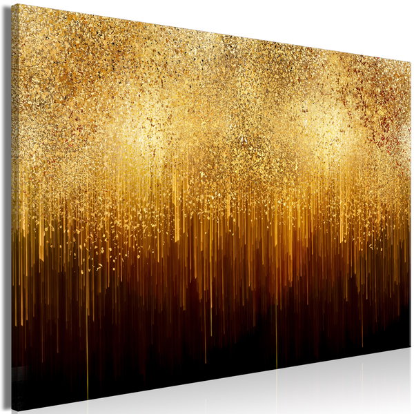Kunstdruk op canvas 'Golden Expansion Wide'