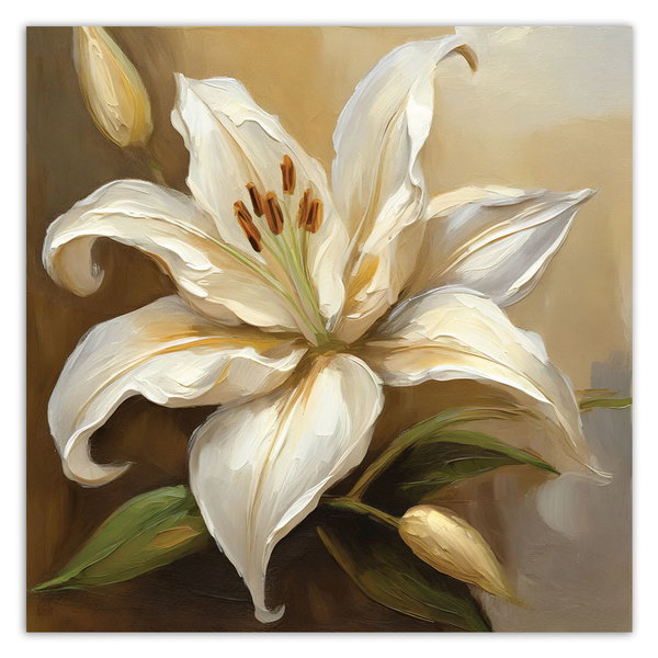 Kunstdruck auf Leinwand 'Lily's Graceful Bloom 1'