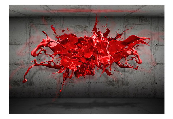 Tapete 'Red Ink Blot'