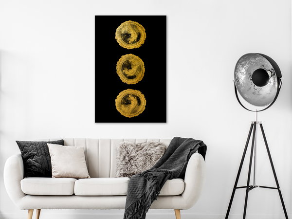 Kunstdruck auf Leinwand 'Golden Knots Vertical'