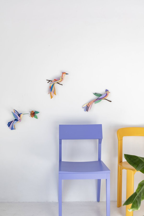 Wanddeko Papier 'Flattern &amp; Blühen'