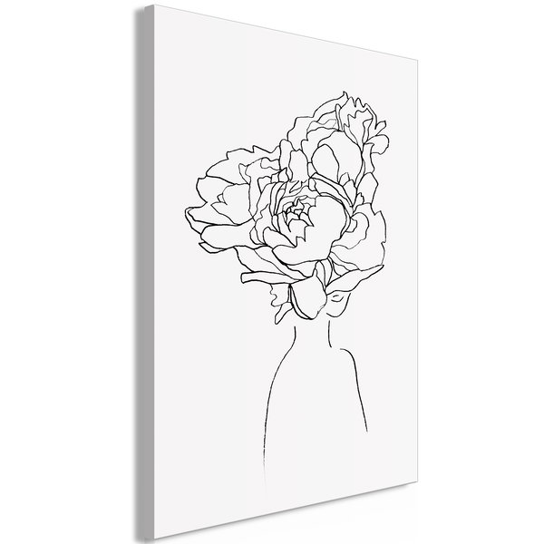 Art print on canvas 'Above the Flowers Vertical'