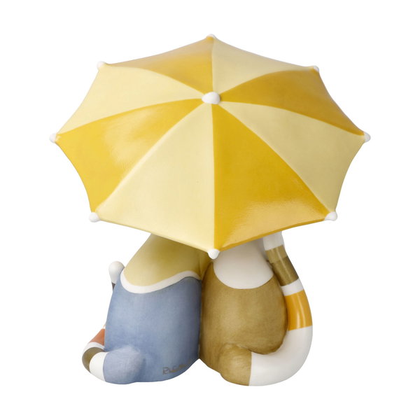 Porzellan Figur 'Cats Under Umbrella' von Rosina Wachtmeister 10,5x12x12cm