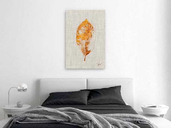 Kunstdruck auf Leinwand 'Golden Flora Vertical'