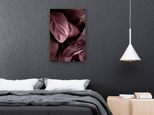 Kunstdruck auf Leinwand 'Velvet Leaves Vertical'