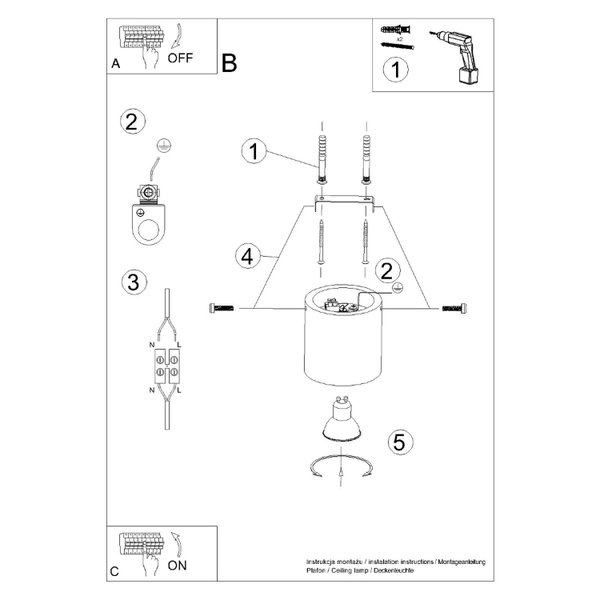 Plafondlamp "ORBIS"