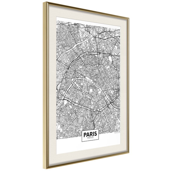 Poster 'City Map: Paris'