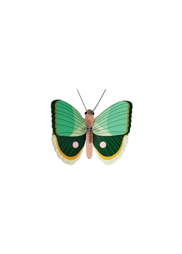 Arte de papel 3D 'Green Butterfly Art'