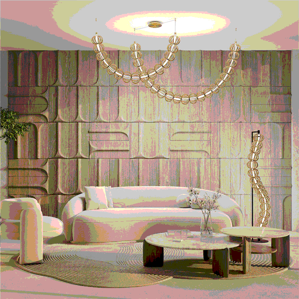 Floor Lamp 'Golden Cage 4'