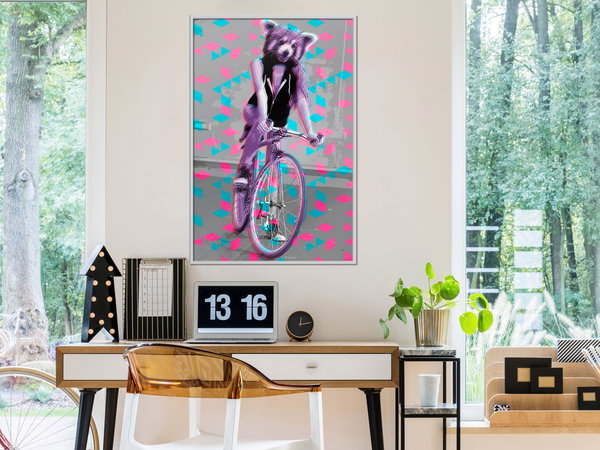 Poster 'Raccoon On The Bike'